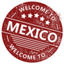 Welcome To Mexico Grunge Stamp Sticker
