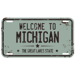 Welcome To Michigan License Plate Sticker