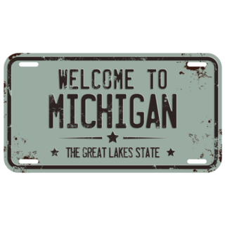 Welcome To Michigan License Plate Sticker