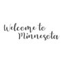 Welcome To Minnesota Calligraphy Lettering Sticker