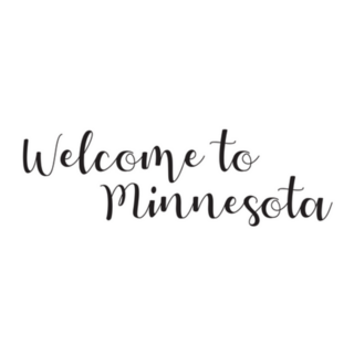 Welcome To Minnesota Calligraphy Lettering Sticker