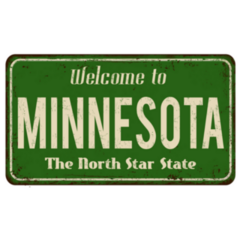Welcome To Minnesota Green Sign Sticker