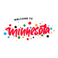 Welcome To Minnesota Polka-Dots Sticker