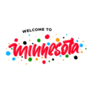 Welcome To Minnesota Polka-Dots Sticker