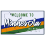 Welcome To Minnesota Purple Yellow Stripes Sticker