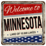 Welcome To Minnesota Vintage USA Sign Sticker