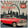 Welcome To Missouri Retro Car Poster Sticker
