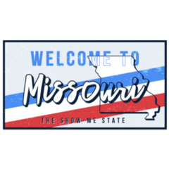 Welcome To Missouri Typography Hand Drawn Sticker