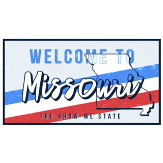 Welcome To Missouri Typography Hand Drawn Sticker