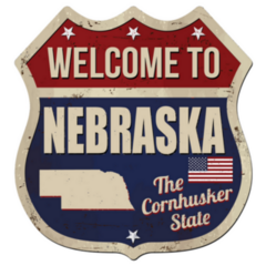 Welcome To Nebraska Cornhusker State Sign Sticker