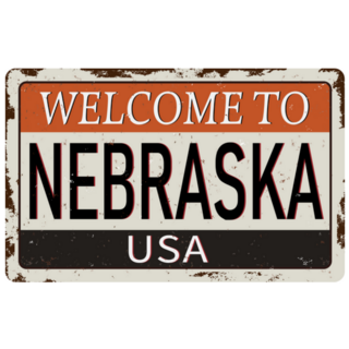 Welcome To Nebraska USA Sign Sticker