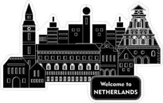 Welcome To Netherlands Buildings Sticker