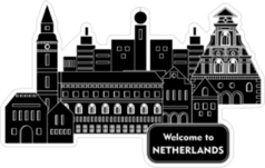Welcome To Netherlands Buildings Sticker