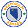Welcome To Nevada With States Flag On Map Sticker
