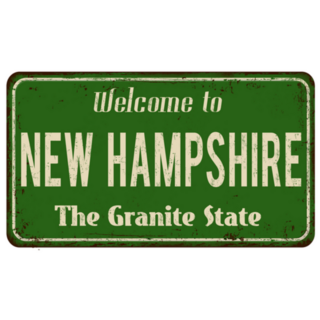 Welcome To New Hampshire Green Sign Sticker