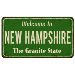 Welcome To New Hampshire Green Sign Sticker