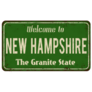 Welcome To New Hampshire Green Sign Sticker