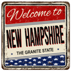Welcome To New Hampshire Vintage Sign Sticker
