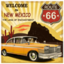 Welcome To New Mexico Retro Car Poster Sticker