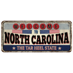 Welcome To North Carolina Vintage Tar Heel State Sticker