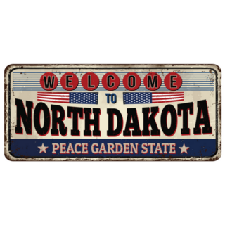 Welcome To North Dakota Peace Garden State Sticker