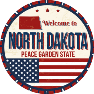 Welcome To North Dakota Vintage USA Sticker