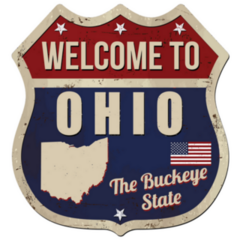 Welcome To Ohio Vintage Rusty Sticker
