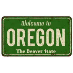 Welcome To Oregon Green Vintage Sticker