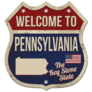 Welcome To Pennsylvania The Bay State Vintage Sticker