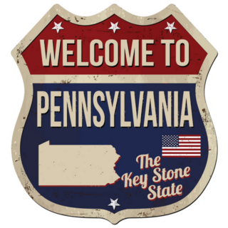 Welcome To Pennsylvania The Bay State Vintage Sticker
