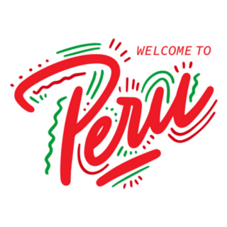 Welcome To Peru Beautiful Typography Sticker