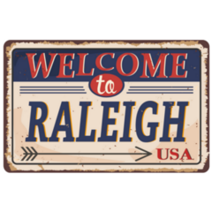 Welcome To Raleigh North Carolina Vintage Sign Sticker