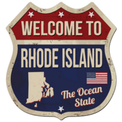 Welcome To Rhode Island Vintage Rusty Metal Sign Sticker
