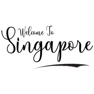 Welcome To Singapore Handwritten Sticker