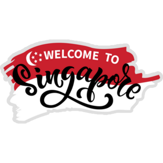 Welcome To Singapore Handwritten Sticker