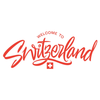 Welcome To Switzerland Lettering Sticker