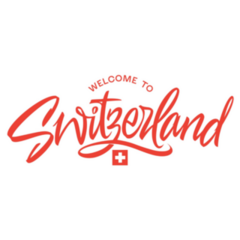 Welcome To Switzerland Lettering Sticker