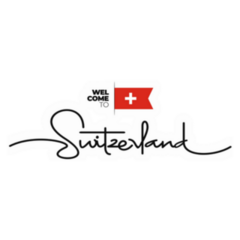 Welcome To Switzerland Modern Calligraphic Sticker
