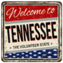 Welcome To Tennessee Vintage Rusty Metal Sign Sticker
