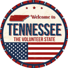 Welcome To Tennessee Vintage USA Sticker