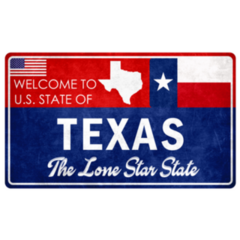 Welcome To Texas - Grunge Sign Sticker