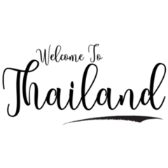 Welcome To Thailand Handwritten Country Name Sticker