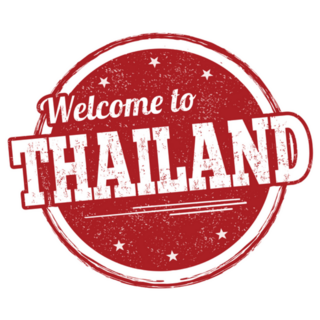 Welcome To Thailand Red Stamp Sticker