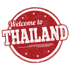 Welcome To Thailand Red Stamp Sticker