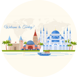 Welcome To Turkey Illustration Sticker