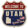 Welcome To Utah The Beehive State Vintage Sign Sticker