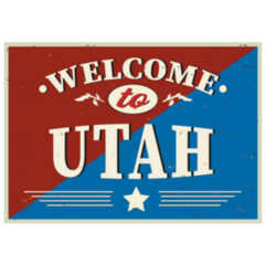 Welcome To Utah Vintage Illustration Sticker