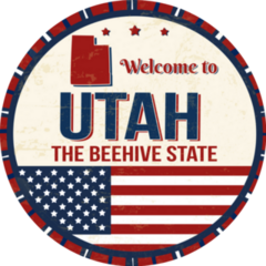 Welcome To Utah Vintage Poster Sticker