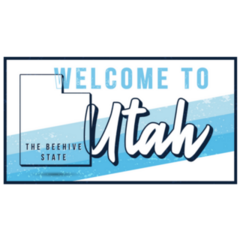 Welcome To Utah Vintage Typography Sticker