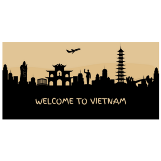 Welcome To Vietnam Famous Landmarks Sticker